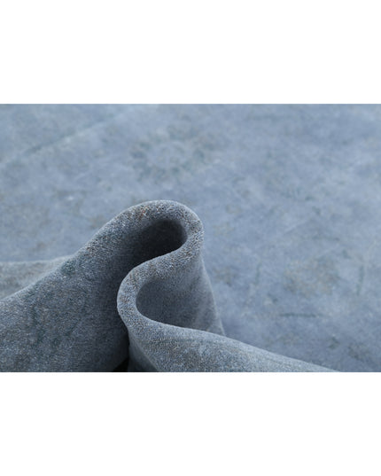 Overdye 8' 9" X 11' 10" Hand Knotted Wool Rug 8' 9" X 11' 10" (267 X 361) / Grey / Wool