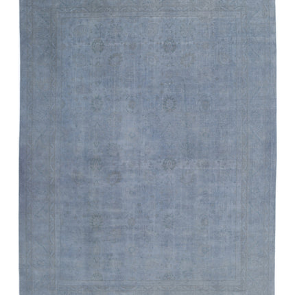 Overdye 8' 9" X 11' 10" Hand Knotted Wool Rug 8' 9" X 11' 10" (267 X 361) / Grey / Wool