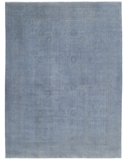 Overdye 8' 9" X 11' 10" Hand Knotted Wool Rug 8' 9" X 11' 10" (267 X 361) / Grey / Wool