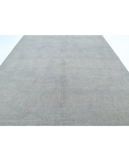 Overdye 9' 2" X 12' 3" Hand Knotted Wool Rug 9' 2" X 12' 3" (280 X 373) / Grey / Wool