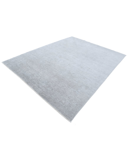 Overdye 7' 3" X 9' 6" Hand Knotted Wool Rug 7' 3" X 9' 6" (221 X 290) / Grey / Wool