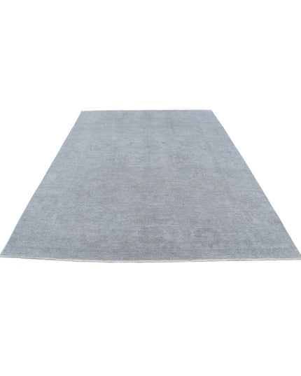 Overdye 7' 3" X 9' 6" Hand Knotted Wool Rug 7' 3" X 9' 6" (221 X 290) / Grey / Wool