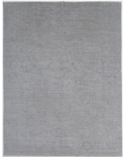 Overdye 7' 3" X 9' 6" Hand Knotted Wool Rug 7' 3" X 9' 6" (221 X 290) / Grey / Wool