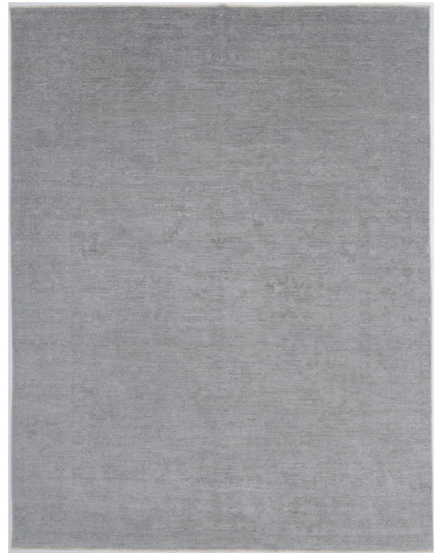Overdye 7' 3" X 9' 6" Hand Knotted Wool Rug 7' 3" X 9' 6" (221 X 290) / Grey / Wool