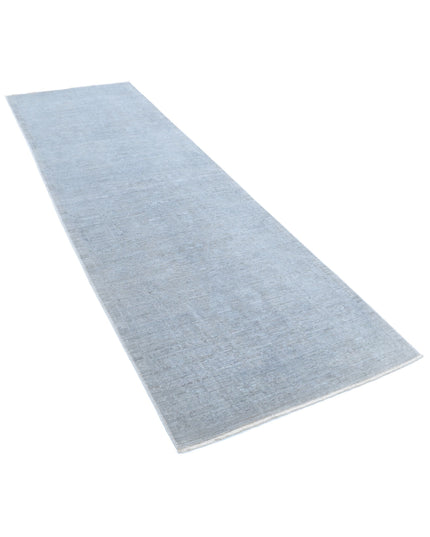 Overdye 3' 2" X 9' 11" Hand Knotted Wool Rug 3' 2" X 9' 11" (97 X 302) / Grey / Wool