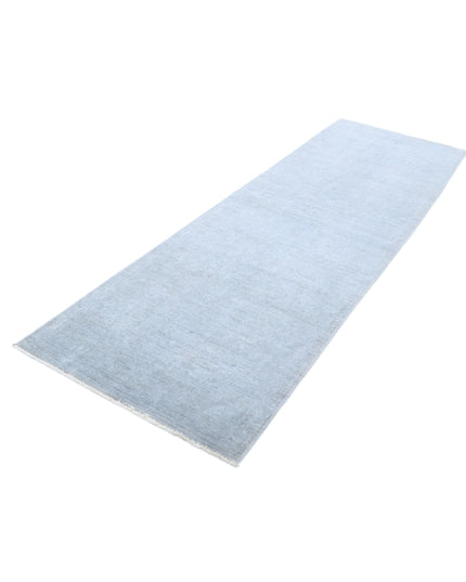 Overdye 3' 2" X 9' 11" Hand Knotted Wool Rug 3' 2" X 9' 11" (97 X 302) / Grey / Wool