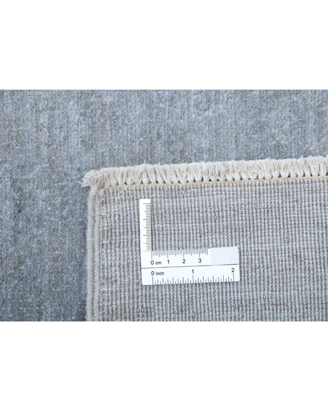 Overdye 3' 2" X 9' 11" Hand Knotted Wool Rug 3' 2" X 9' 11" (97 X 302) / Grey / Wool