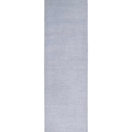 Overdye 2' 6" X 10' 2" Hand Knotted Wool Rug 2' 6" X 10' 2" (76 X 310) / Grey / Wool