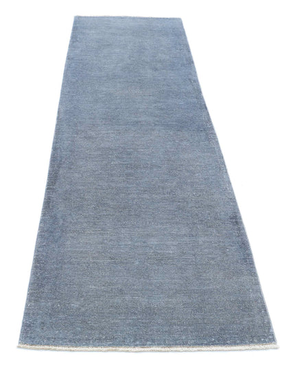 Overdye 2' 7" X 8' 8" Hand Knotted Wool Rug 2' 7" X 8' 8" (79 X 264) / Grey / Wool