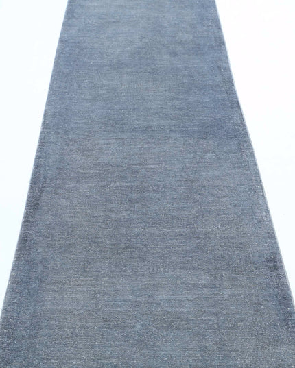 Overdye 2' 7" X 8' 8" Hand Knotted Wool Rug 2' 7" X 8' 8" (79 X 264) / Grey / Wool