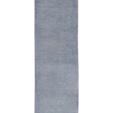 Overdye 2' 7" X 8' 8" Hand Knotted Wool Rug 2' 7" X 8' 8" (79 X 264) / Grey / Wool