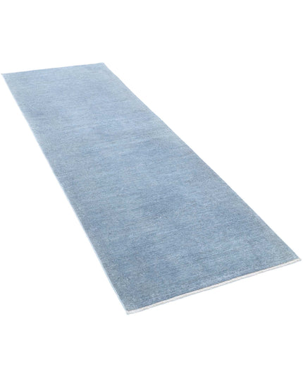 Overdye 2' 8" X 7' 7" Hand Knotted Wool Rug 2' 8" X 7' 7" (81 X 231) / Grey / Wool