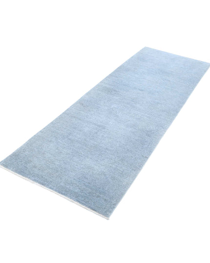 Overdye 2' 8" X 7' 7" Hand Knotted Wool Rug 2' 8" X 7' 7" (81 X 231) / Grey / Wool