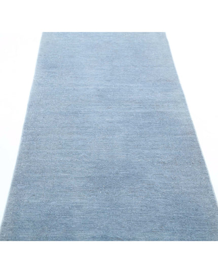 Overdye 2' 8" X 7' 7" Hand Knotted Wool Rug 2' 8" X 7' 7" (81 X 231) / Grey / Wool