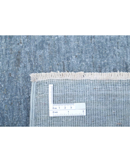 Overdye 2' 8" X 7' 7" Hand Knotted Wool Rug 2' 8" X 7' 7" (81 X 231) / Grey / Wool