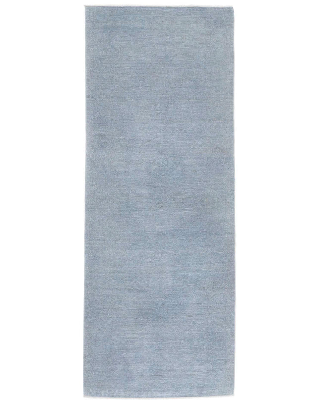 Overdye 2' 8" X 7' 7" Hand Knotted Wool Rug 2' 8" X 7' 7" (81 X 231) / Grey / Wool