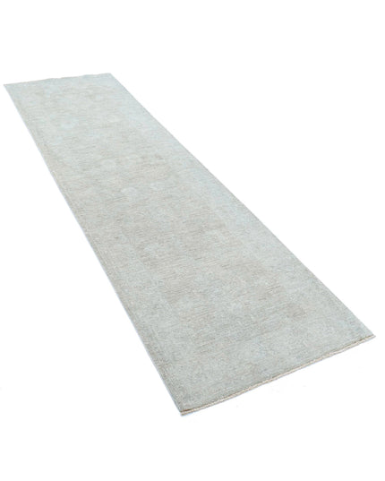 Overdye 2' 5" X 8' 5" Hand Knotted Wool Rug 2' 5" X 8' 5" (74 X 257) / Grey / Wool