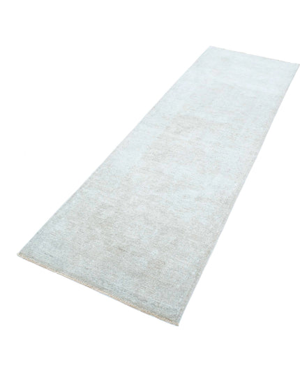 Overdye 2' 5" X 8' 5" Hand Knotted Wool Rug 2' 5" X 8' 5" (74 X 257) / Grey / Wool