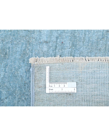 Overdye 2' 7" X 9' 3" Hand Knotted Wool Rug 2' 7" X 9' 3" (79 X 282) / Blue / Wool