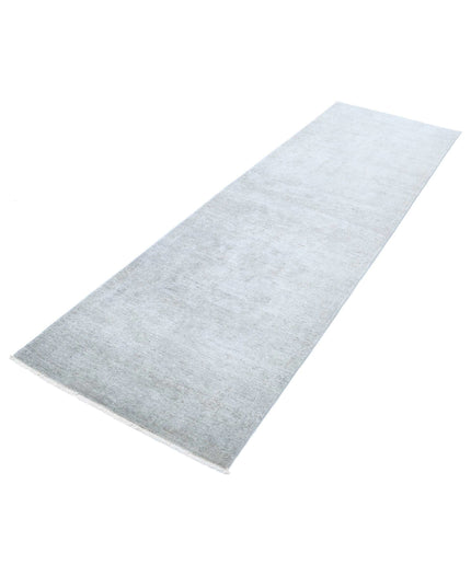 Overdye 2' 8" X 8' 6" Hand Knotted Wool Rug 2' 8" X 8' 6" (81 X 259) / Grey / Wool