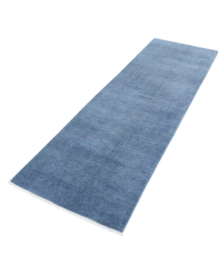 Overdye 2' 5" X 8' 0" Hand Knotted Wool Rug 2' 5" X 8' 0" (74 X 244) / Blue / Wool