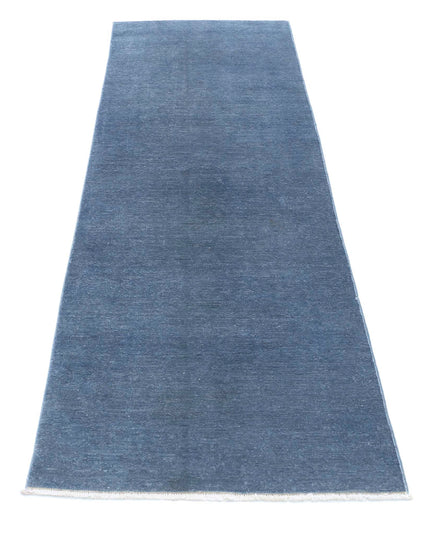 Overdye 2' 5" X 8' 0" Hand Knotted Wool Rug 2' 5" X 8' 0" (74 X 244) / Blue / Wool