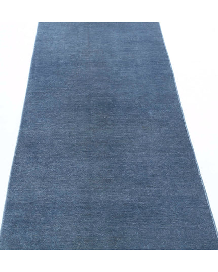 Overdye 2' 5" X 8' 0" Hand Knotted Wool Rug 2' 5" X 8' 0" (74 X 244) / Blue / Wool