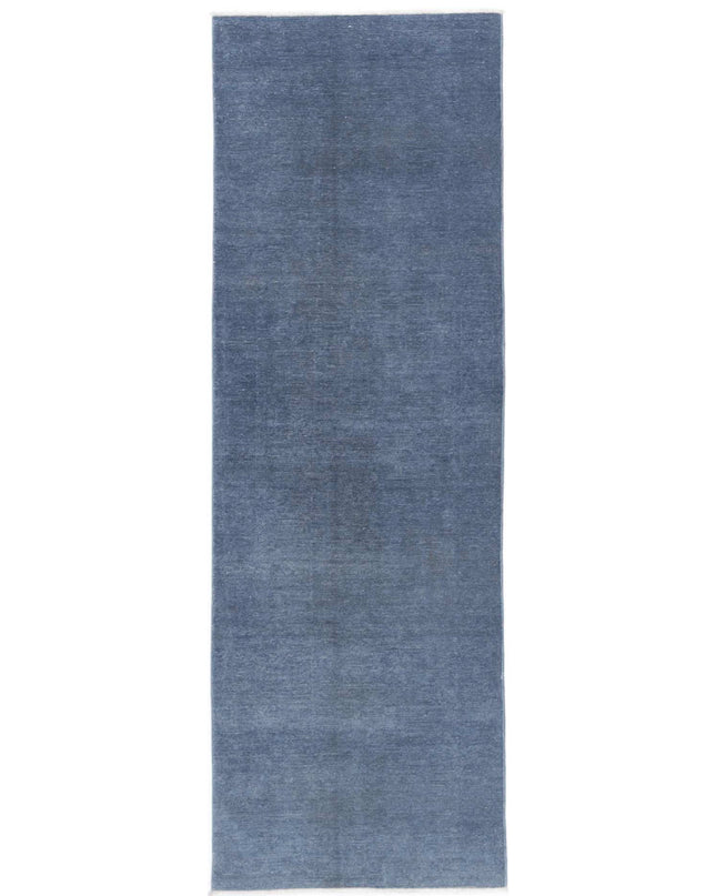 Overdye 2' 5" X 8' 0" Hand Knotted Wool Rug 2' 5" X 8' 0" (74 X 244) / Blue / Wool