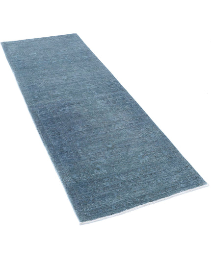 Overdye 2' 5" X 6' 5" Hand Knotted Wool Rug 2' 5" X 6' 5" (74 X 196) / Green / Wool