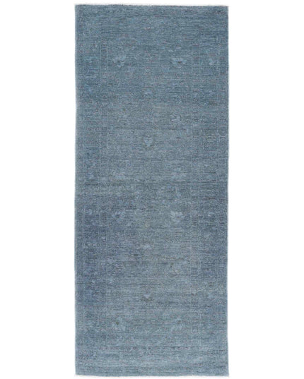 Overdye 2' 5" X 6' 5" Hand Knotted Wool Rug 2' 5" X 6' 5" (74 X 196) / Green / Wool