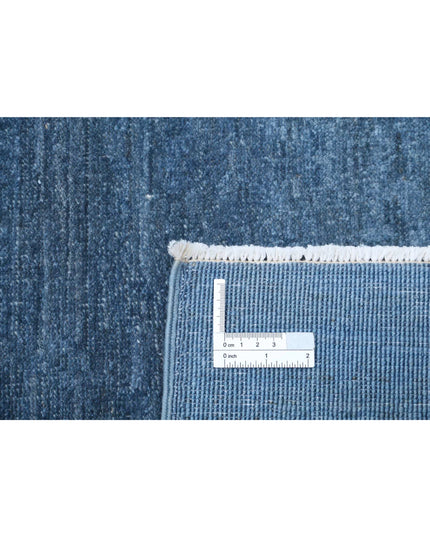 Overdye 3' 1" X 4' 9" Hand Knotted Wool Rug 3' 1" X 4' 9" (94 X 145) / Blue / Wool