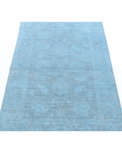 Overdye 3' 2" X 4' 7" Hand Knotted Wool Rug 3' 2" X 4' 7" (97 X 140) / Blue / Wool