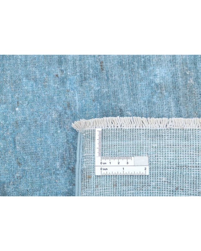 Overdye 3' 2" X 4' 7" Hand Knotted Wool Rug 3' 2" X 4' 7" (97 X 140) / Blue / Wool