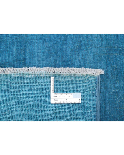 Overdye 3' 3" X 4' 11" Hand Knotted Wool Rug 3' 3" X 4' 11" (99 X 150) / Blue / Wool