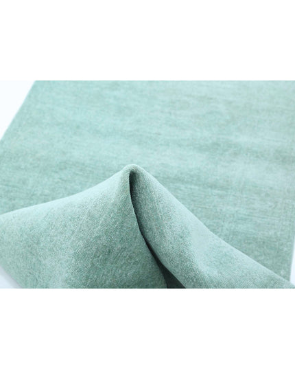 Overdye 2' 8" X 9' 3" Hand Knotted Wool Rug 2' 8" X 9' 3" (81 X 282) / Green / Wool