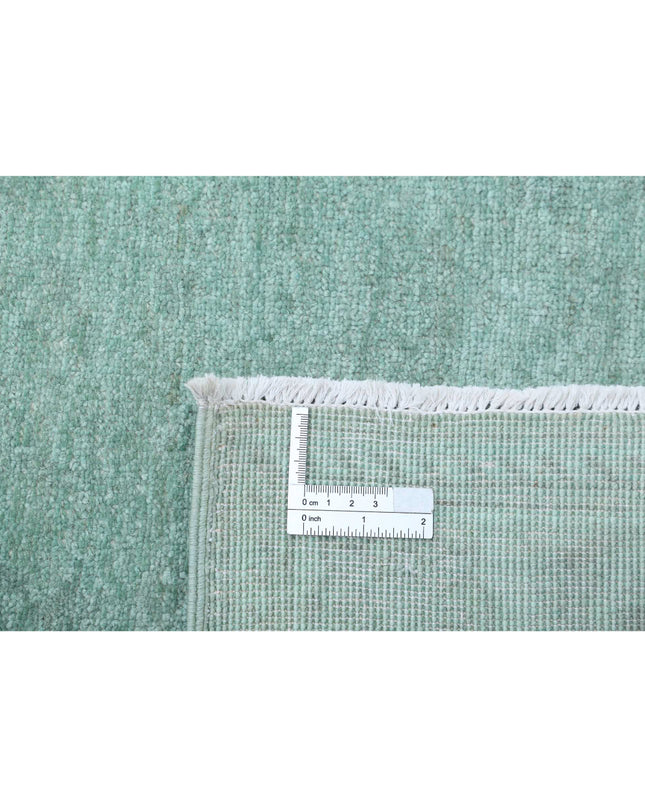 Overdye 2' 8" X 9' 3" Hand Knotted Wool Rug 2' 8" X 9' 3" (81 X 282) / Green / Wool