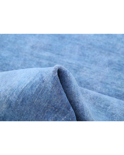 Overdye 2' 11" X 9' 2" Hand Knotted Wool Rug 2' 11" X 9' 2" (89 X 280) / Blue / Wool