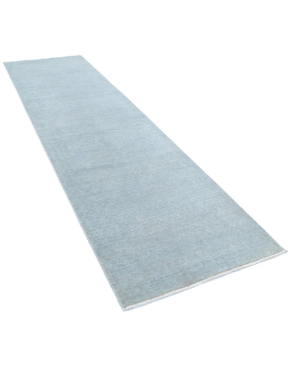 Overdye 3' 1" X 11' 1" Hand Knotted Wool Rug 3' 1" X 11' 1" (94 X 338) / Grey / Wool