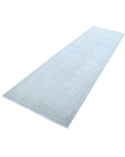Overdye 3' 1" X 11' 1" Hand Knotted Wool Rug 3' 1" X 11' 1" (94 X 338) / Grey / Wool