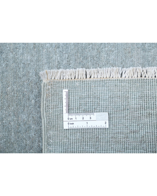 Overdye 3' 1" X 11' 1" Hand Knotted Wool Rug 3' 1" X 11' 1" (94 X 338) / Grey / Wool