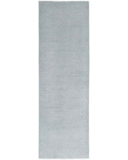 Overdye 3' 1" X 11' 1" Hand Knotted Wool Rug 3' 1" X 11' 1" (94 X 338) / Grey / Wool