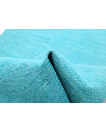 Overdye 2' 10" X 10' 2" Hand Knotted Wool Rug 2' 10" X 10' 2" (86 X 310) / Teal / Wool