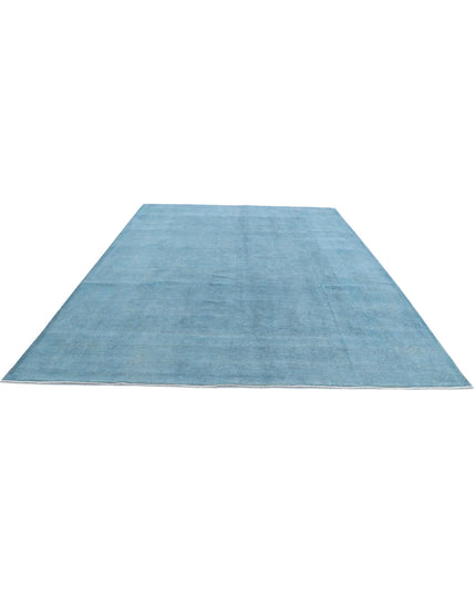 Overdye 9' 0" X 11' 11" Hand Knotted Wool Rug 9' 0" X 11' 11" (274 X 363) / Blue / Wool