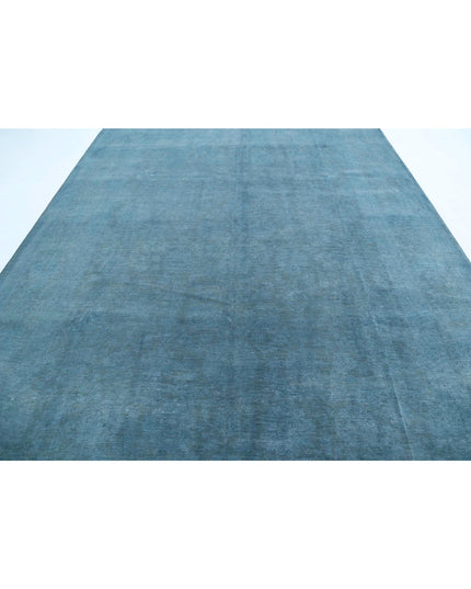 Overdye 9' 0" X 11' 11" Hand Knotted Wool Rug 9' 0" X 11' 11" (274 X 363) / Blue / Wool