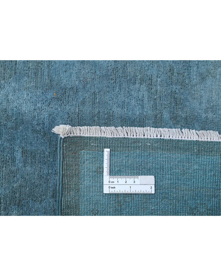 Overdye 9' 0" X 11' 11" Hand Knotted Wool Rug 9' 0" X 11' 11" (274 X 363) / Blue / Wool