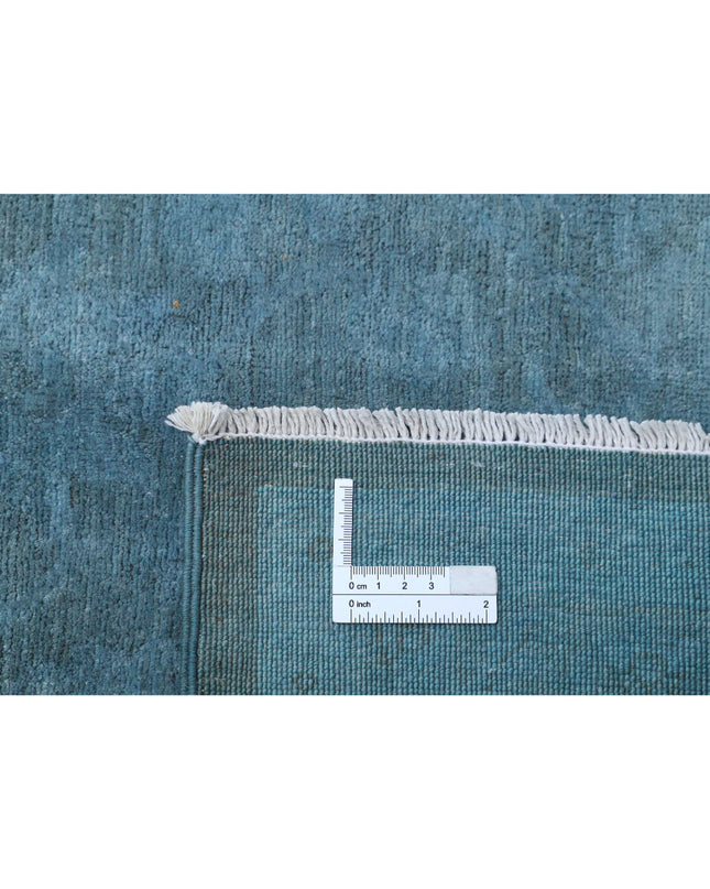 Overdye 9' 0" X 11' 11" Hand Knotted Wool Rug 9' 0" X 11' 11" (274 X 363) / Blue / Wool