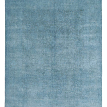 Overdye 9' 0" X 11' 11" Hand Knotted Wool Rug 9' 0" X 11' 11" (274 X 363) / Blue / Wool