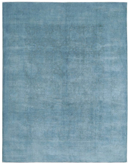 Overdye 9' 0" X 11' 11" Hand Knotted Wool Rug 9' 0" X 11' 11" (274 X 363) / Blue / Wool