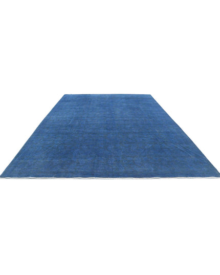 Overdye 9' 10" X 13' 9" Hand Knotted Wool Rug 9' 10" X 13' 9" (300 X 419) / Blue / Wool