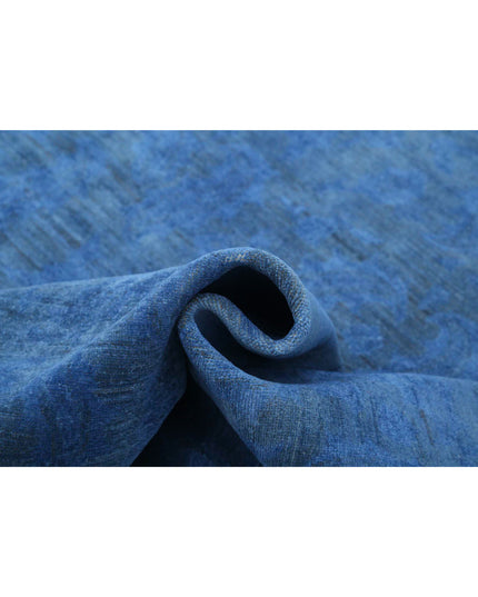 Overdye 9' 10" X 13' 9" Hand Knotted Wool Rug 9' 10" X 13' 9" (300 X 419) / Blue / Wool